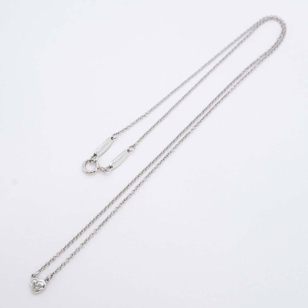 TIFFANY Authentic Silver Diamond Heart Necklace - Picture 3 of 8